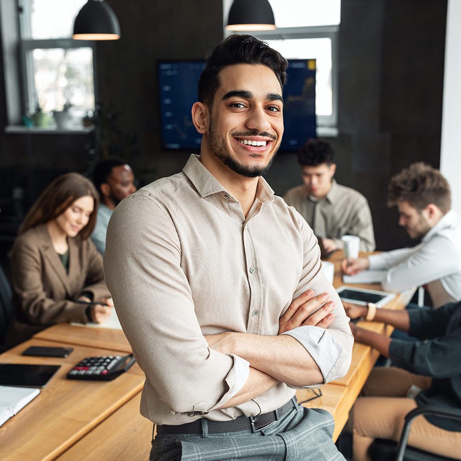 Young Business Man Smiling