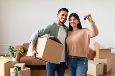 Couple Moving Into New Home Holding Keys The Federal Savings Bank