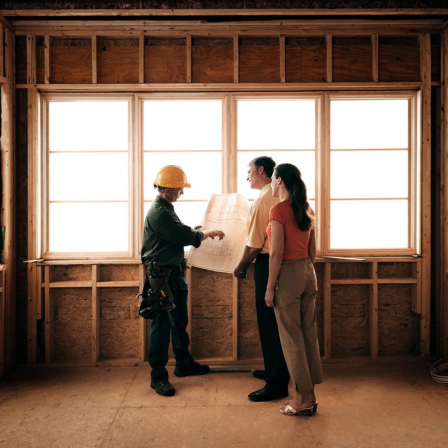 Couple Touring Their Construction Site