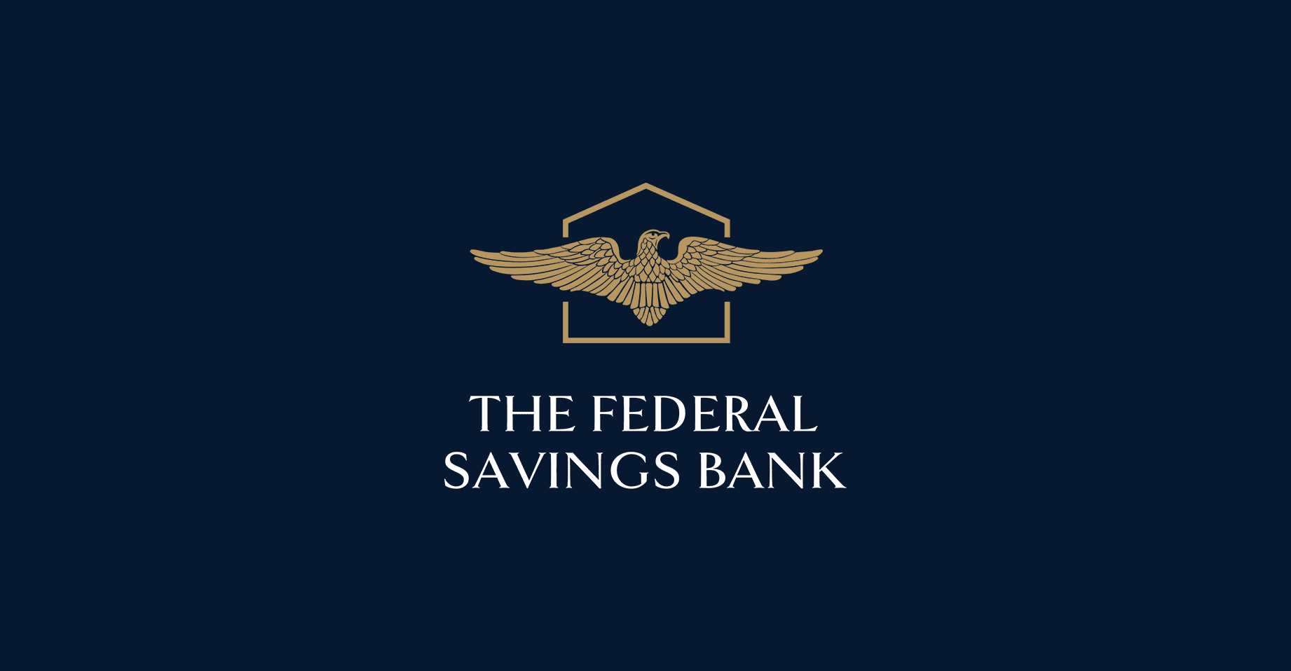 The Federal Savings Bank Logo White & Gold