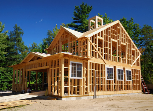 Single family home under construction