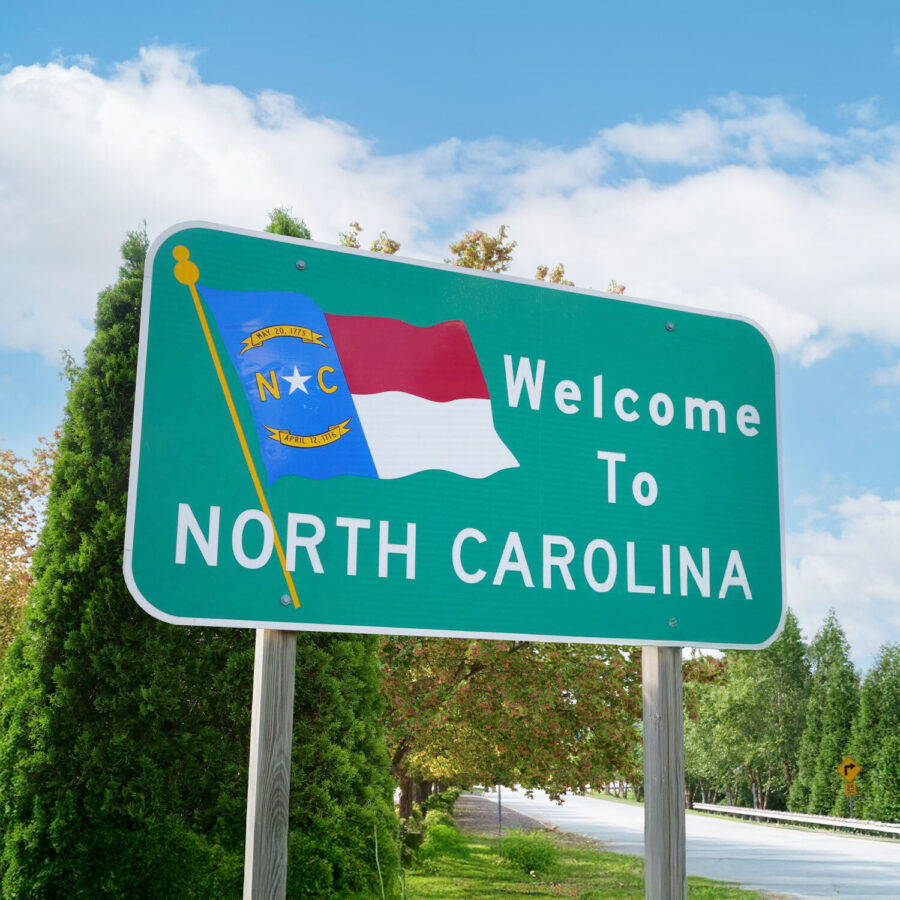 north carolina road sign