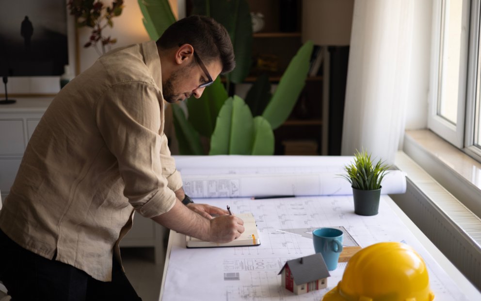 Man planning on building a custom home around how he lives.