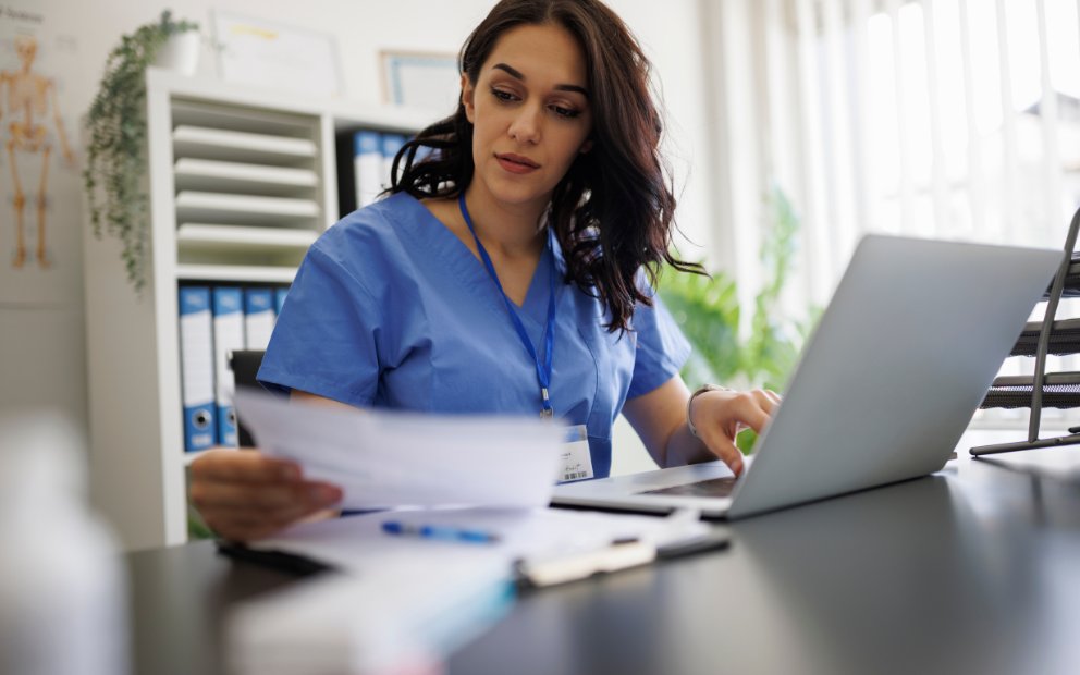 Medical professional researching physician relocation home buying