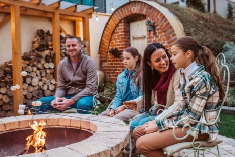 A family enjoying one of their staycation ideas this summer.
