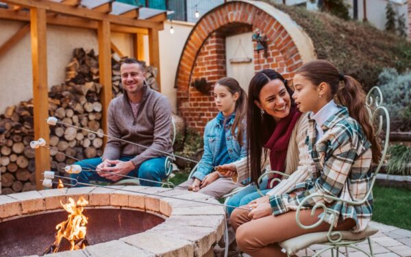 A family enjoying one of their staycation ideas this summer.